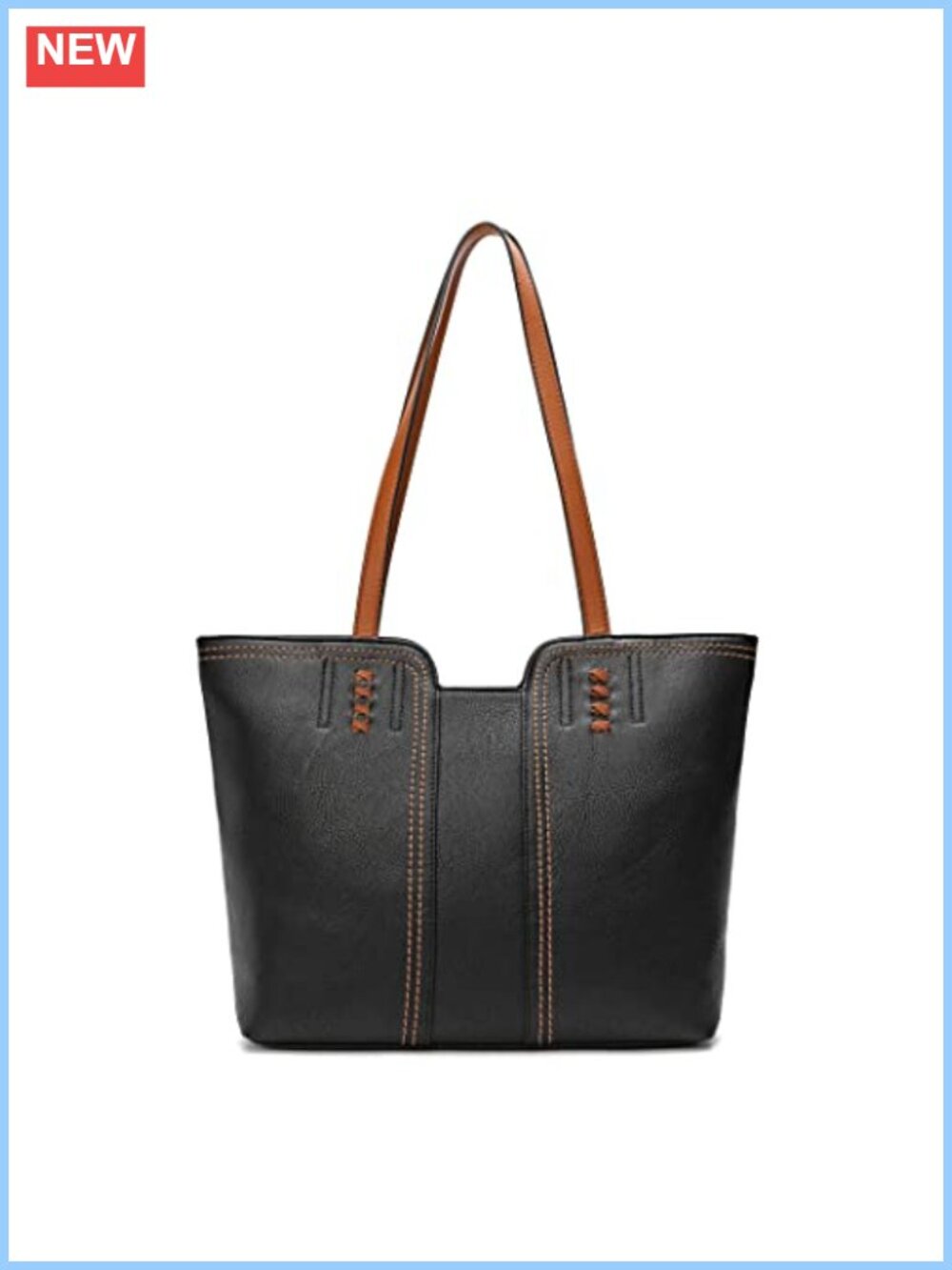 Vegan Leather Tote Bag Top Handle Satchel Purse Hobo Carry-All